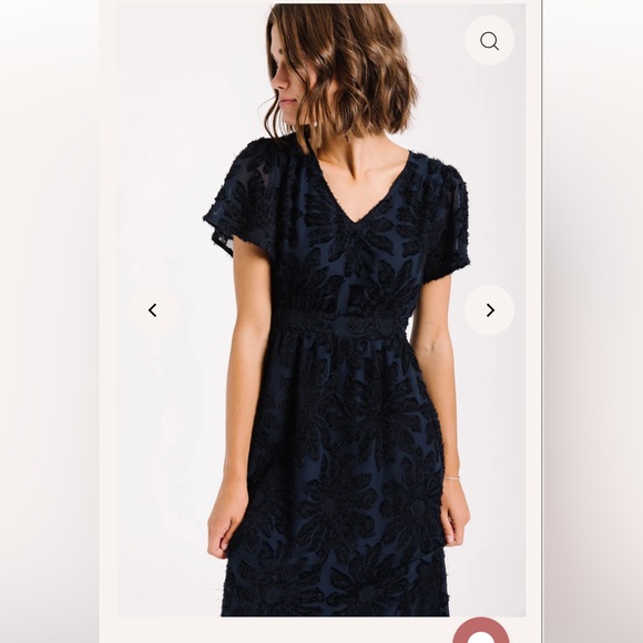 Navy Maxi Texture Dress XL - Picture 3 of 8